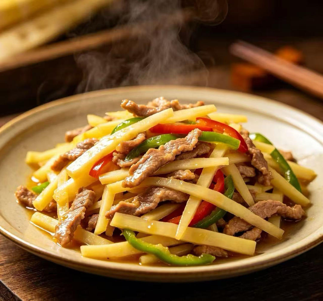 冬笋炒肉丝