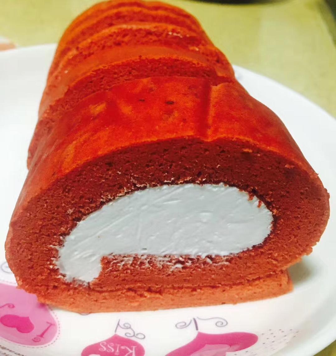 红丝绒蛋糕卷（完美毛巾底）