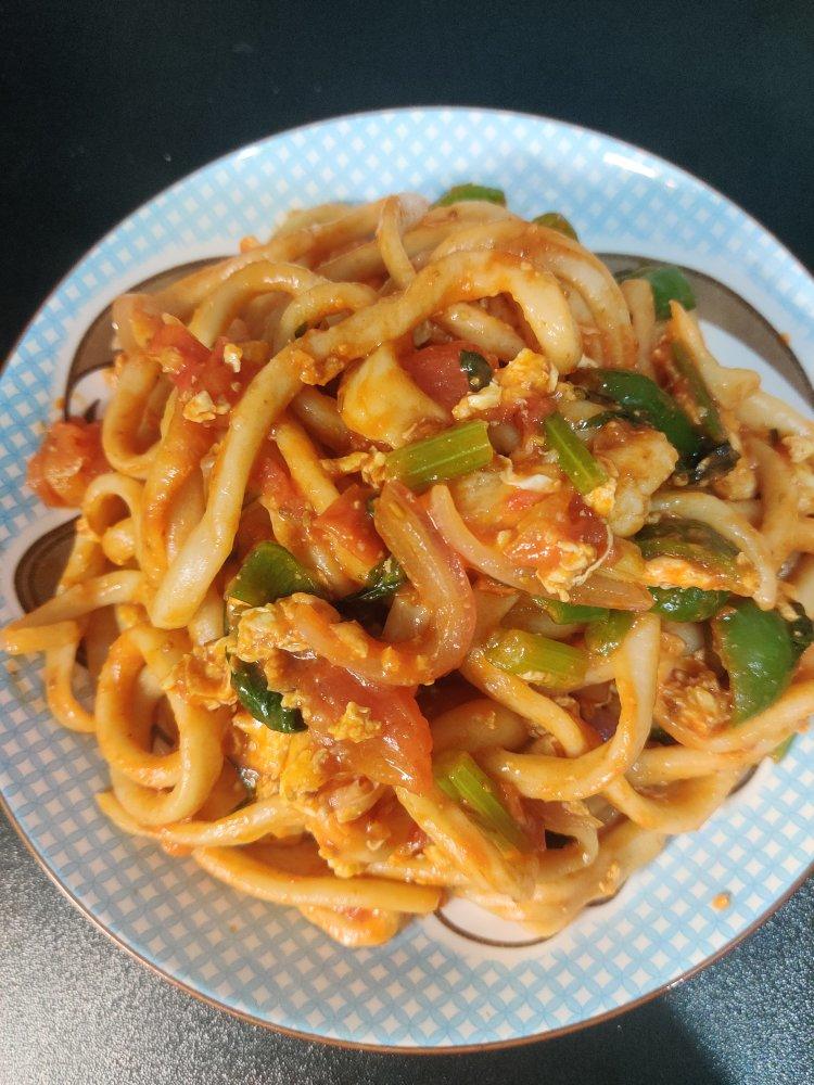 【小高姐】炒拉条子 记忆中西红柿汁裹着的那碗粗面条