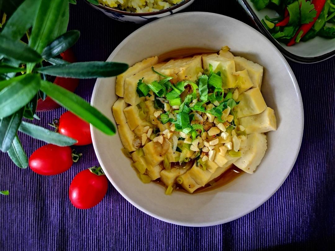 只要两步的开洋蒸豆腐——连汤汁都超下饭!