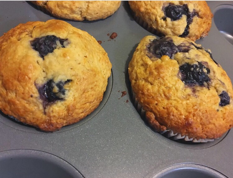 Blueberry yogurt honey muffin (x4)的做法