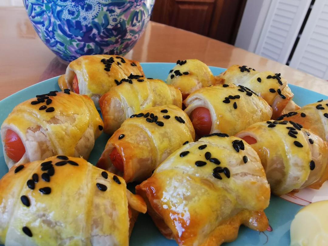 手抓饼卷香肠