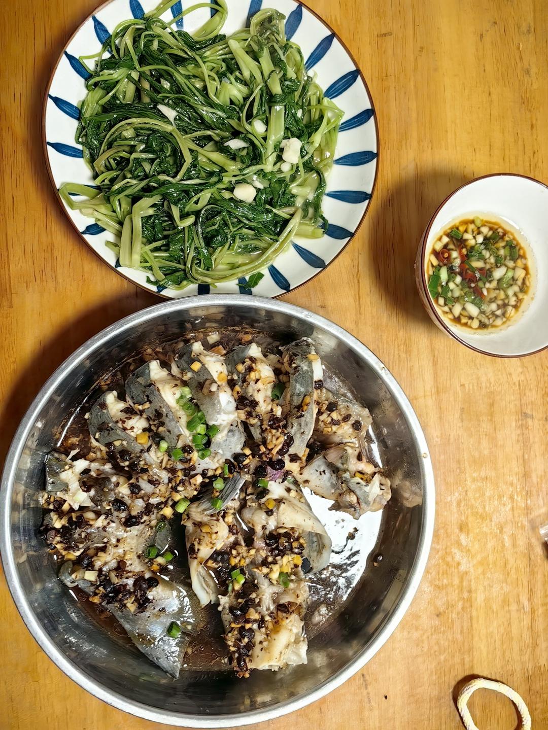 豉汁蒸盘龙钳鱼