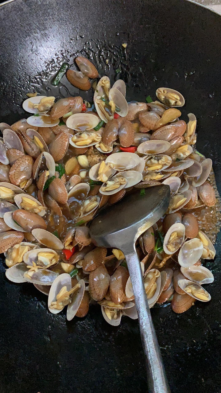 5分钟快手菜❗️秒杀路边摊爆炒花甲～好吃到爆