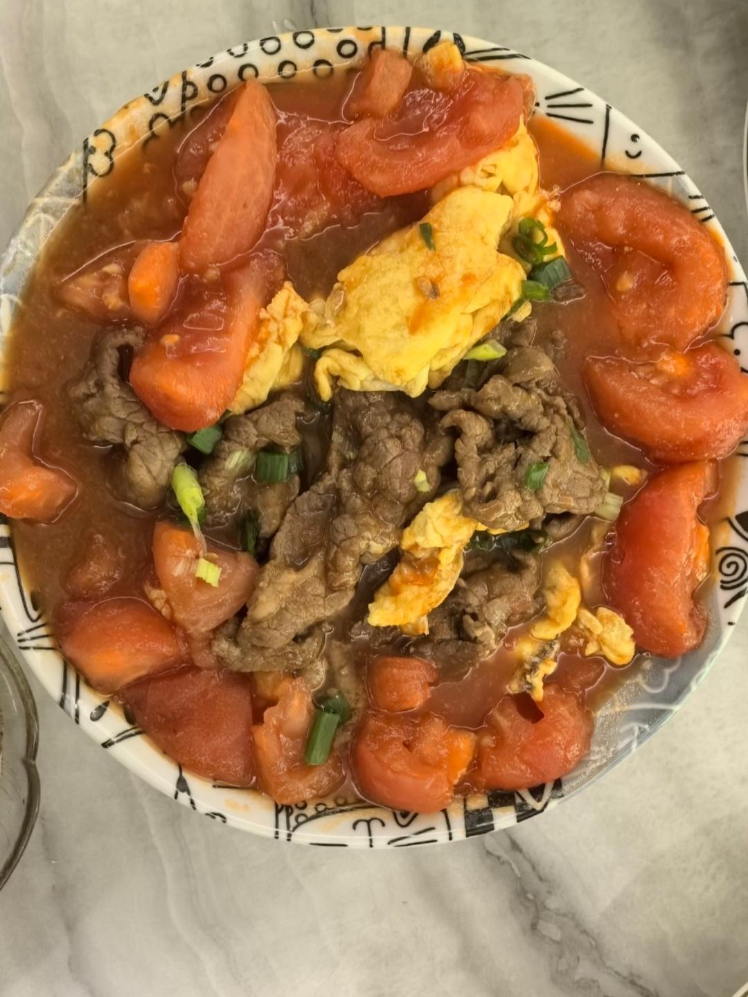 滑蛋番茄牛肉