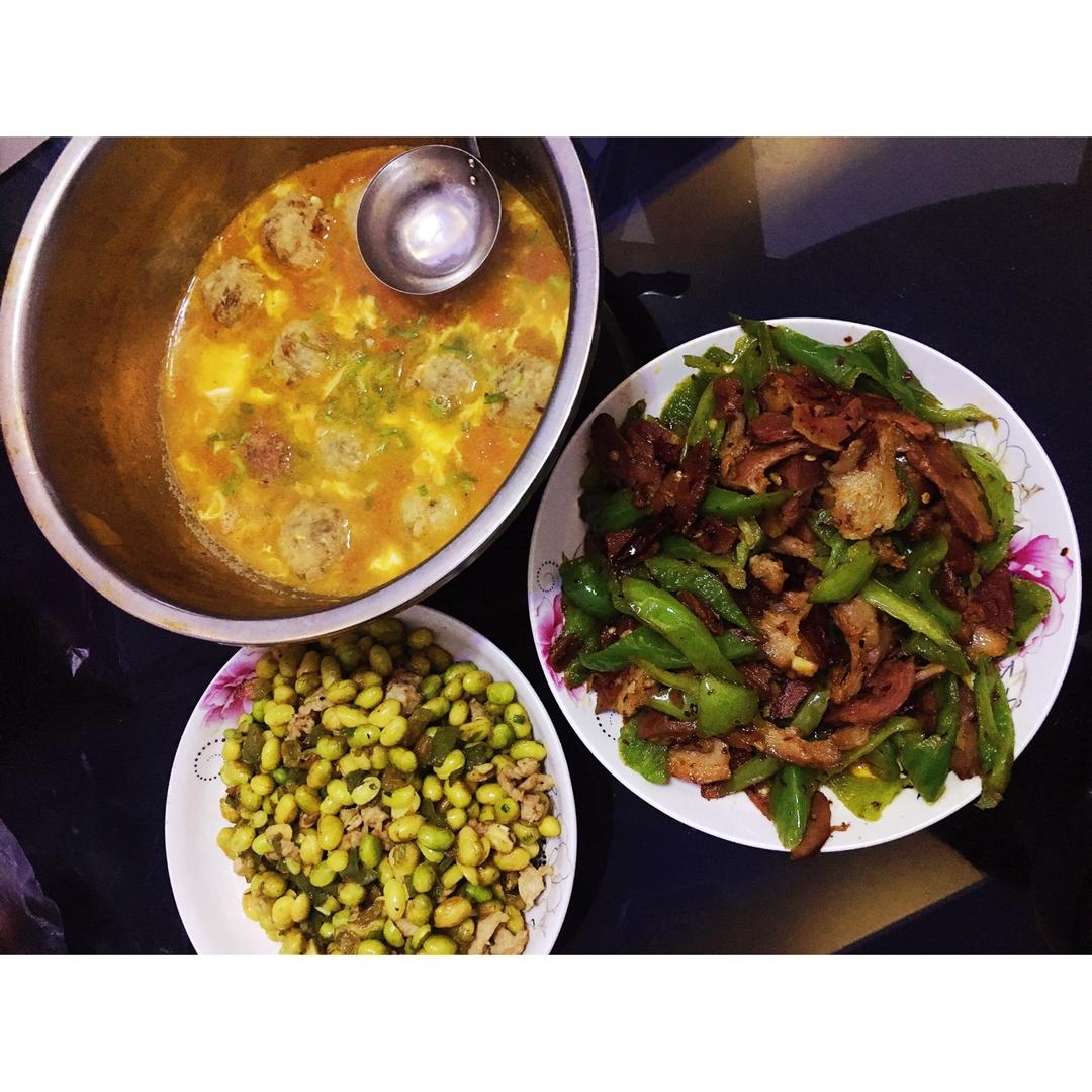 毛豆炒肉