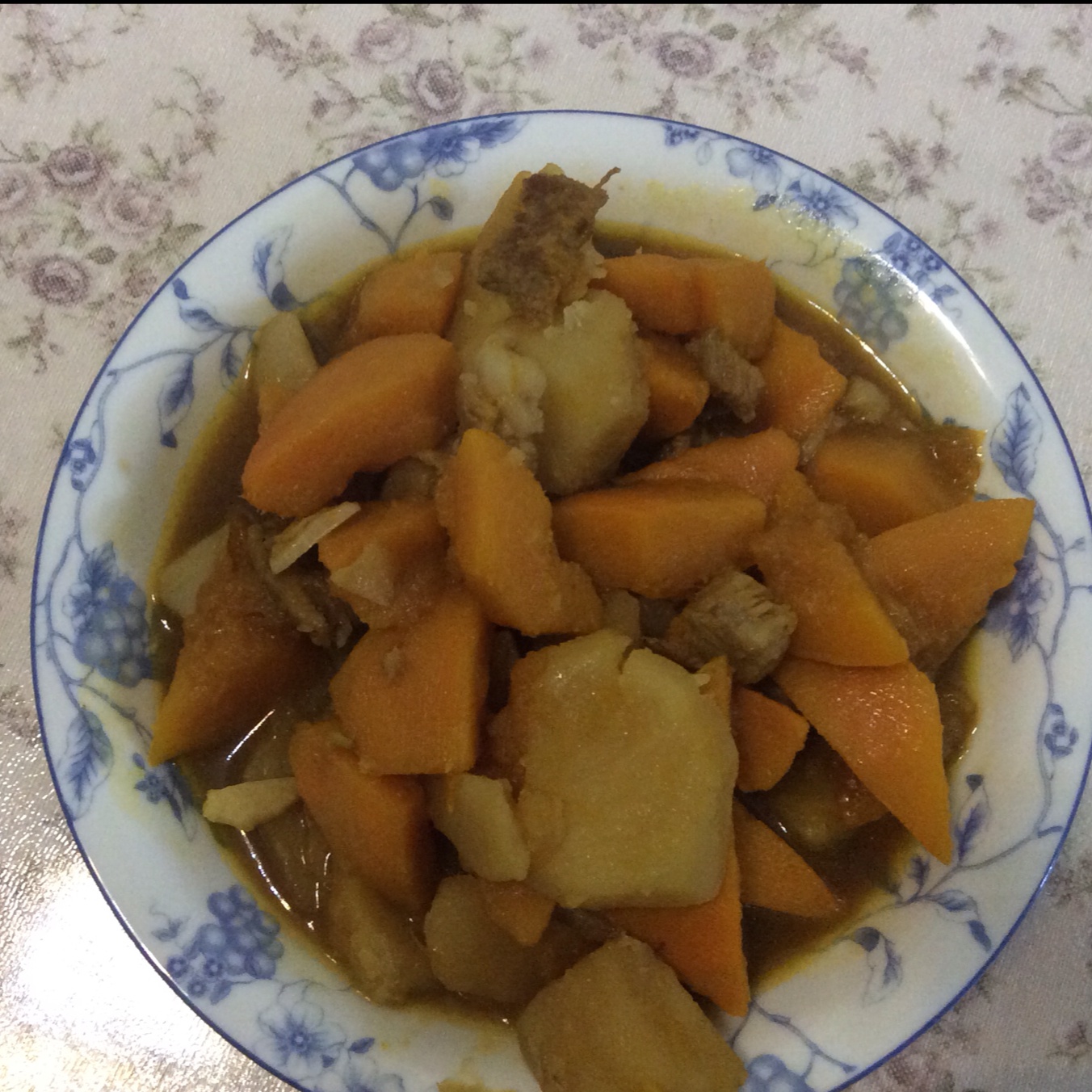 南瓜炖土豆