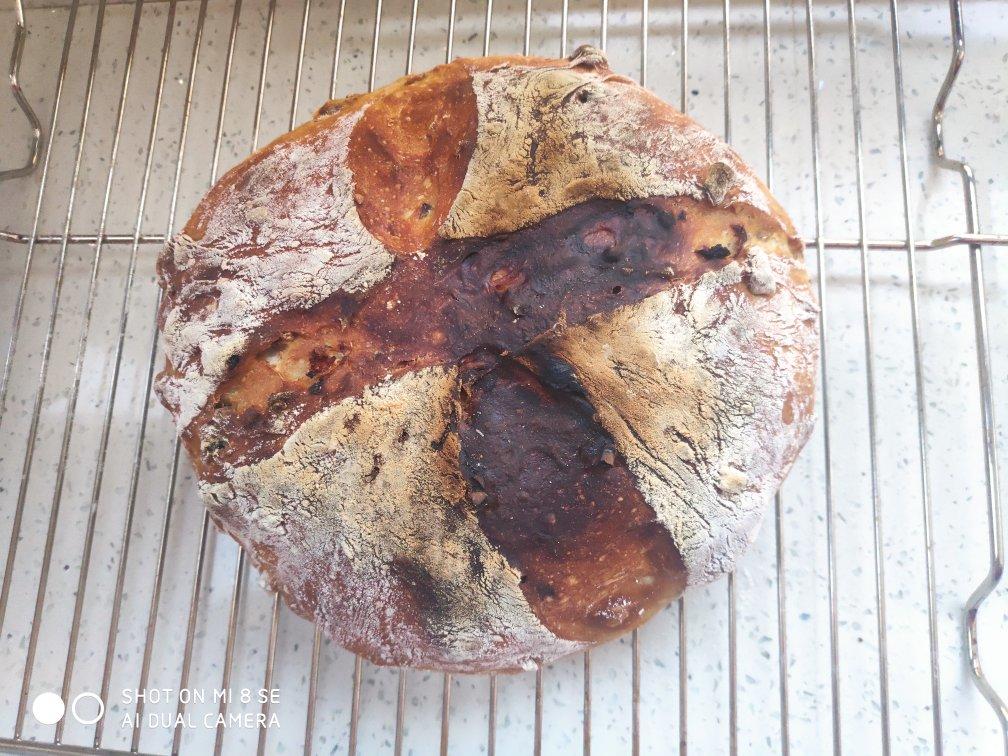 零失败、免揉面、好吃的核桃仁葡萄干欧包