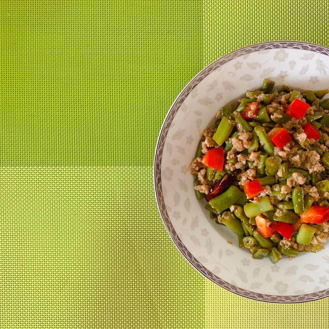 肉沫豆角下饭菜