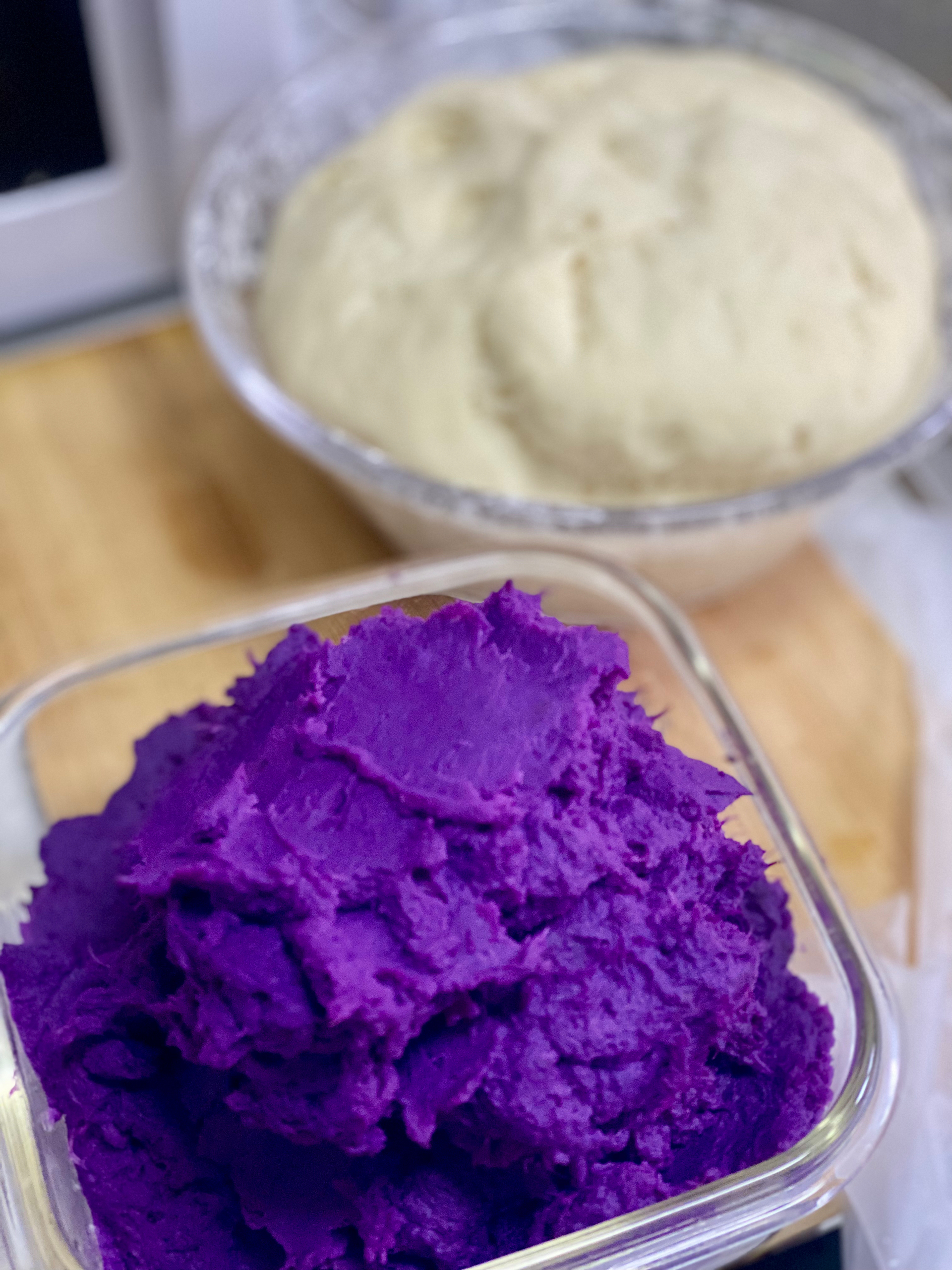 奶香暄软紫薯包的做法 步骤1
