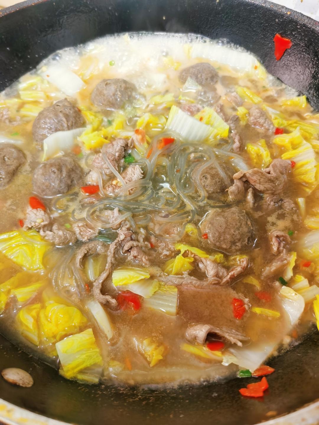 牛肉白菜炖粉条