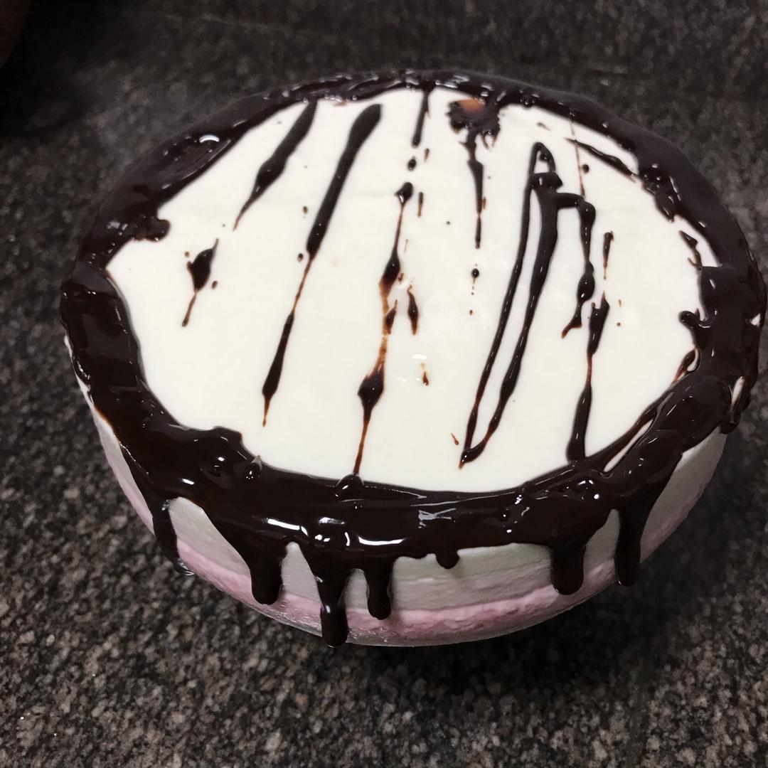 渐变蓝莓冻芝士蛋糕（免烤）