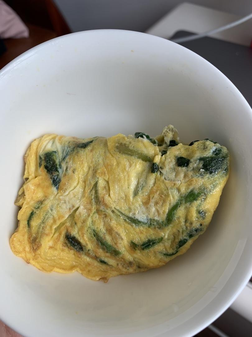 无油低碳健康早餐芝士蔬菜蛋“饼”