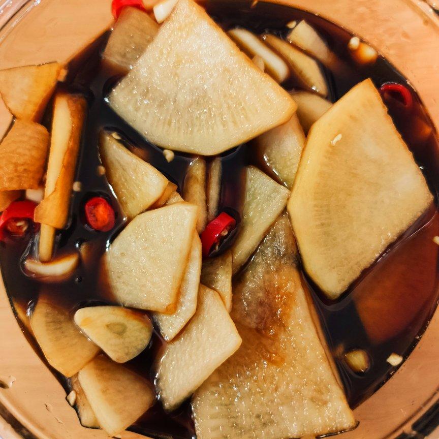 三步爽口酸酸辣辣腌萝卜片小咸菜