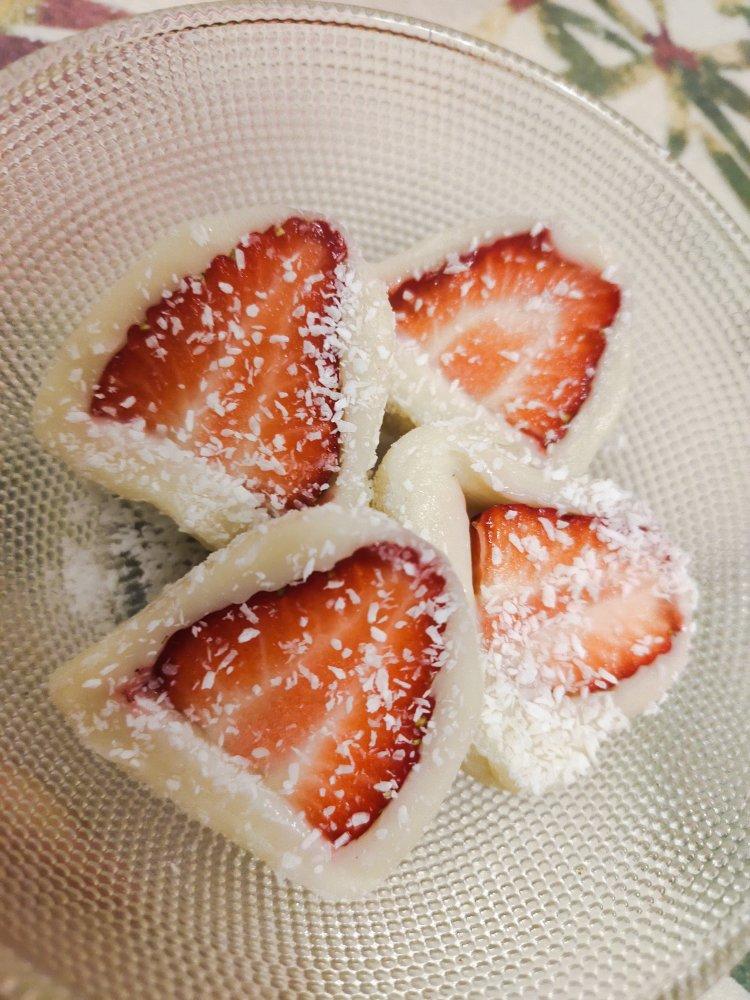 糯叽叽的草莓大福（超简单）