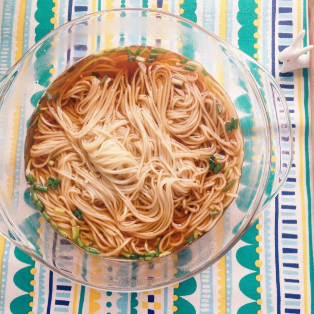 小葱麻油酱油面