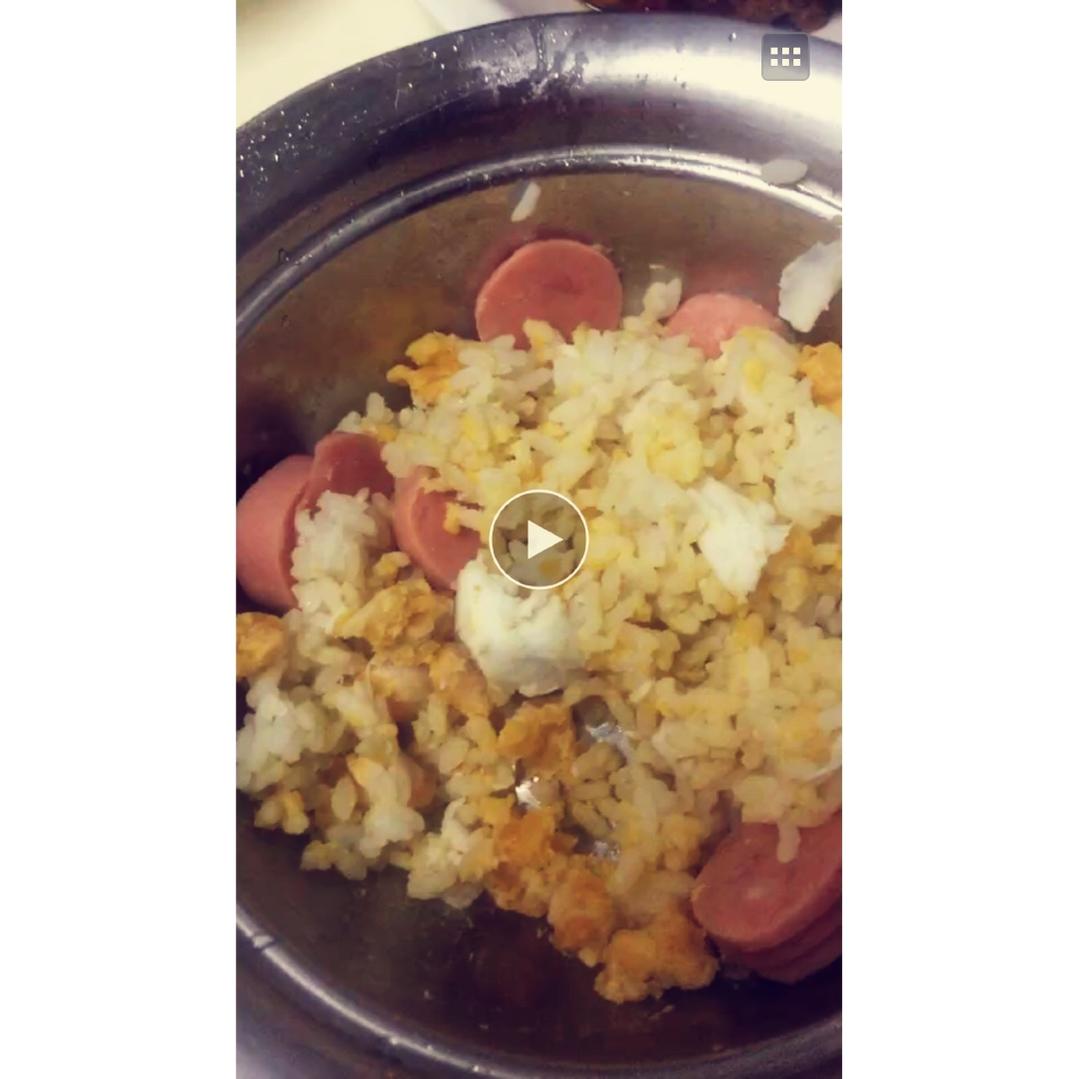 咸鸭蛋拌饭 超好吃
