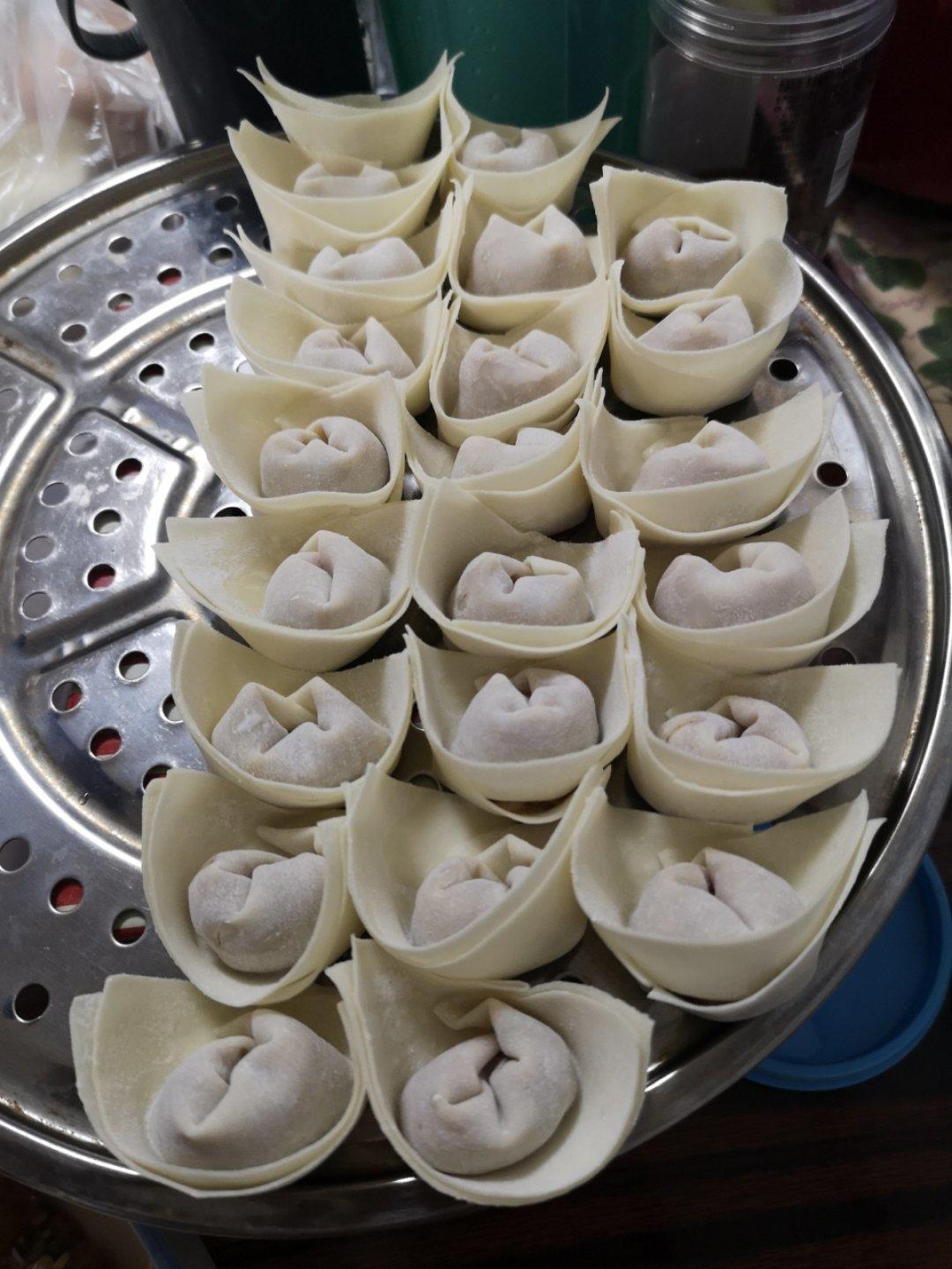 元宝馄饨的包法