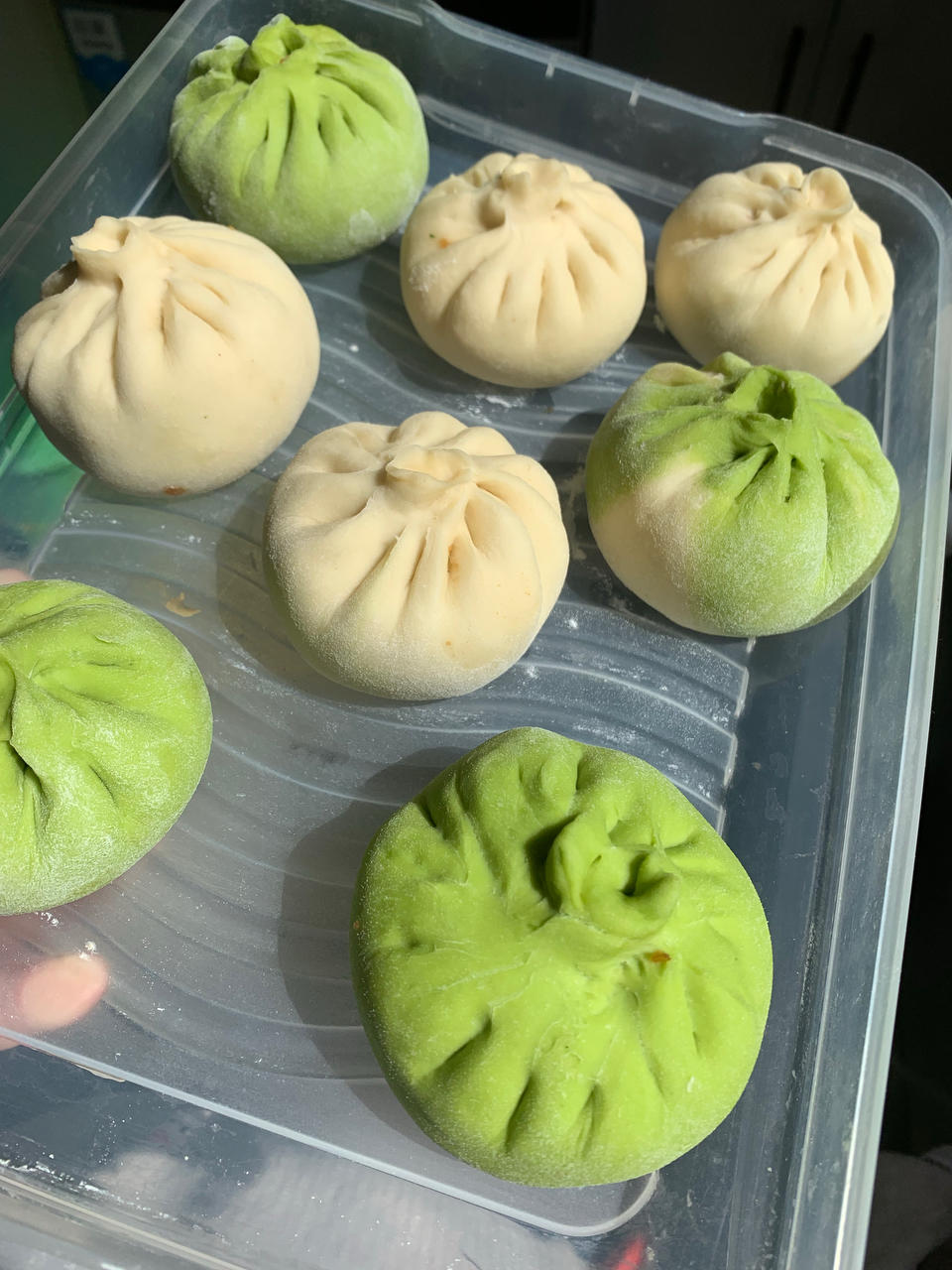 双色包子，把春天揉进面团里！