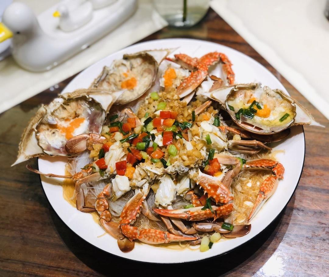 蒜蓉粉丝蒸梭子蟹