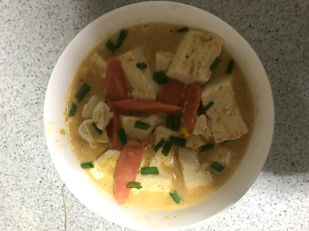 咸蛋烧豆腐～～孩子爱吃的下饭菜！