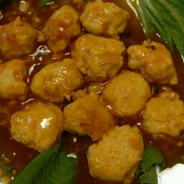 酸酸甜甜【茄汁鸡肉丸】
