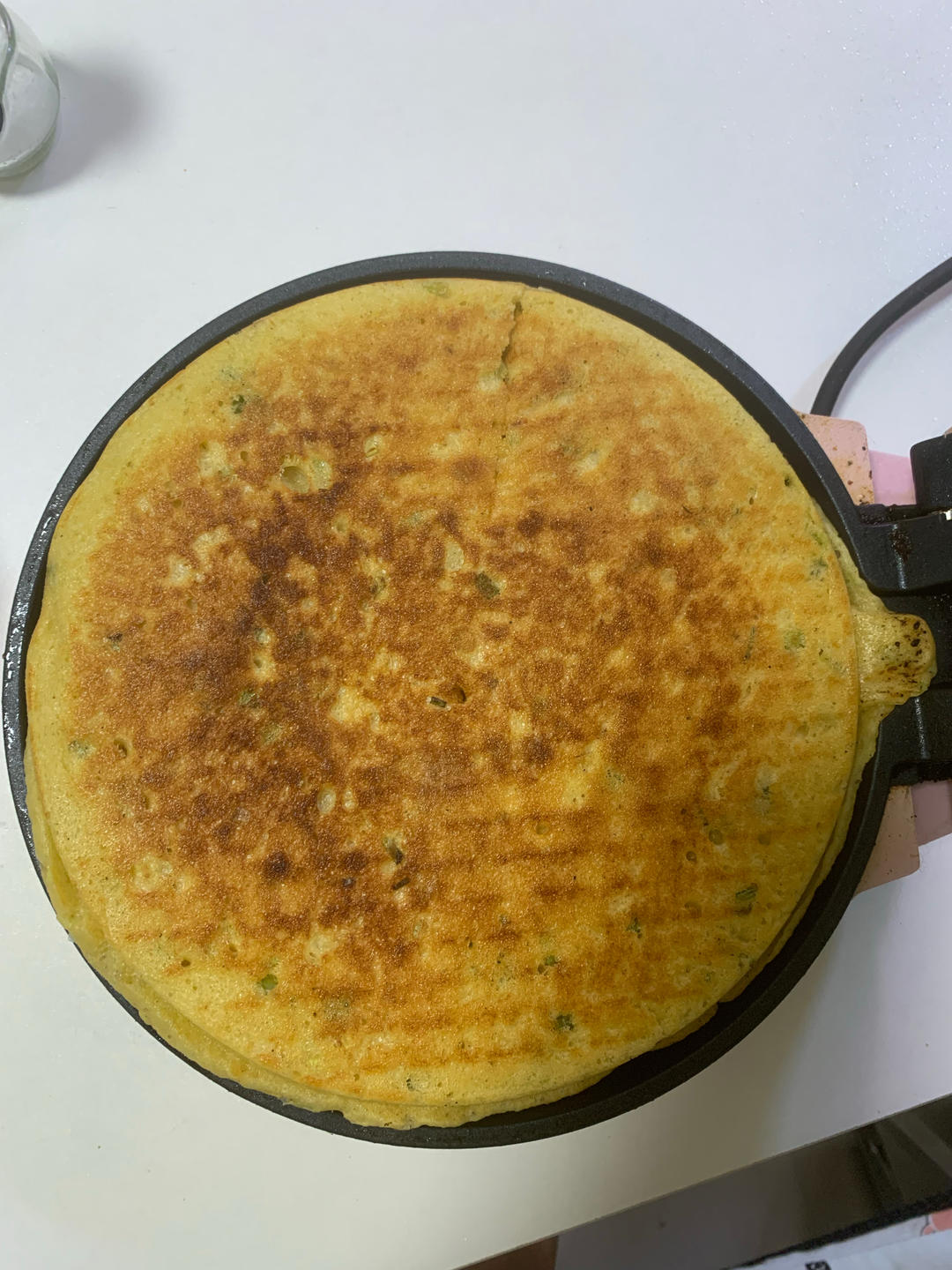 手不沾面做发面大饼