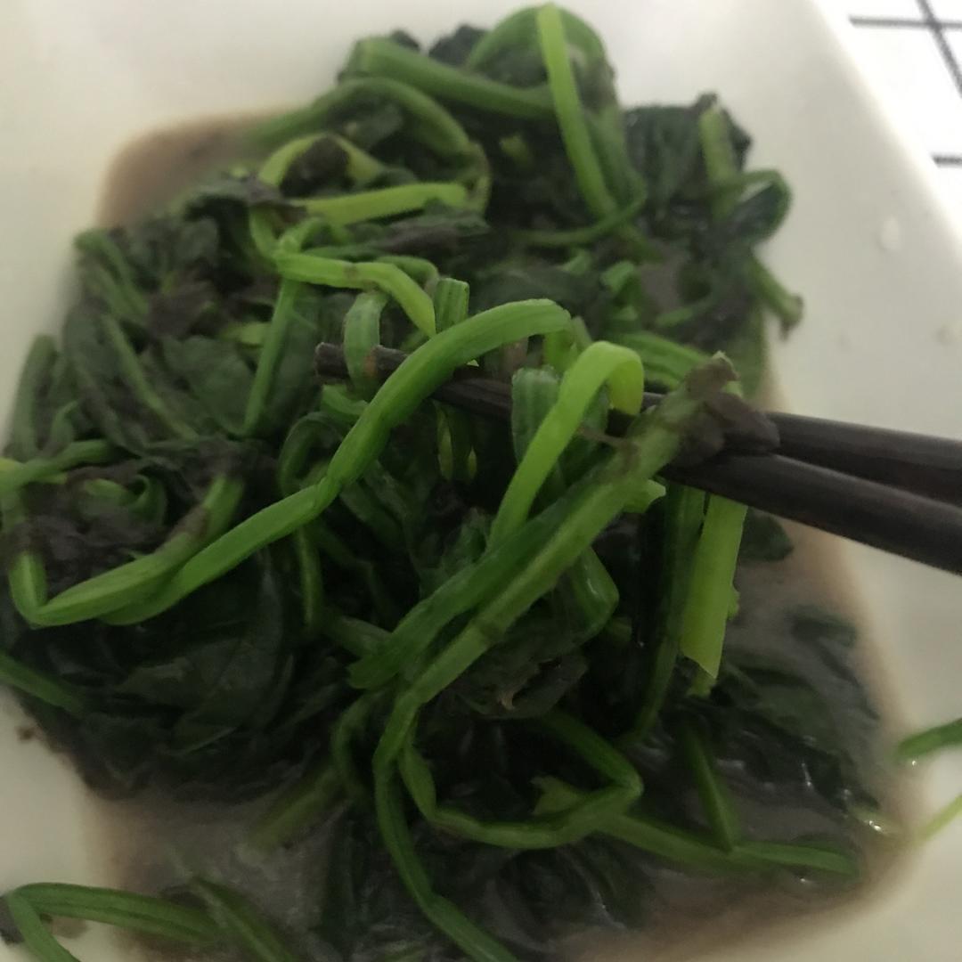 菠菜炒紫菜(素菜)
