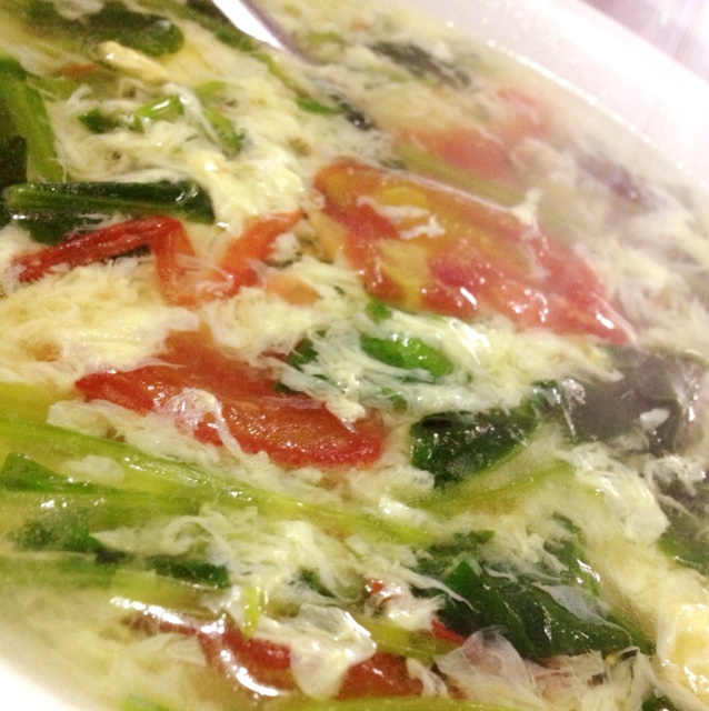 kobe为神做的番茄鸡蛋菠菜汤