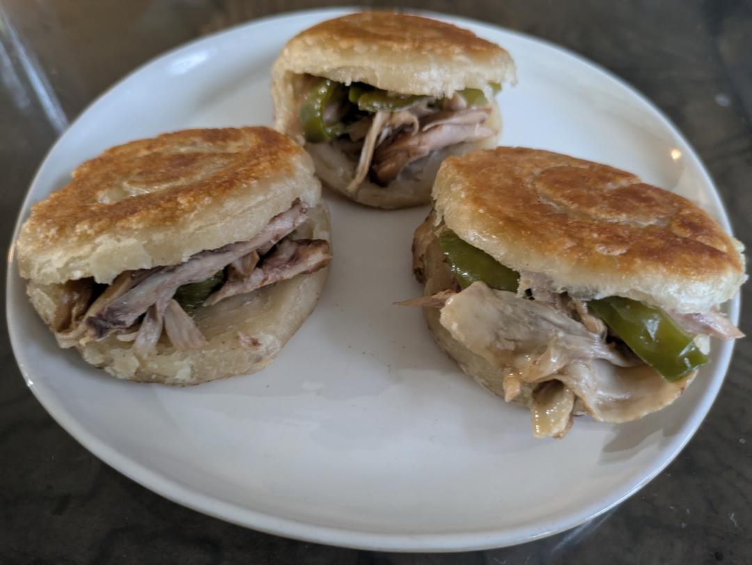 香到流口水‼️手抓饼鸡腿肉夹馍🥙好吃绝了