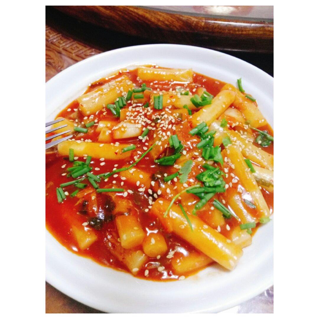 韩式辣炒年糕（or网红芝士套路之芝心年糕）