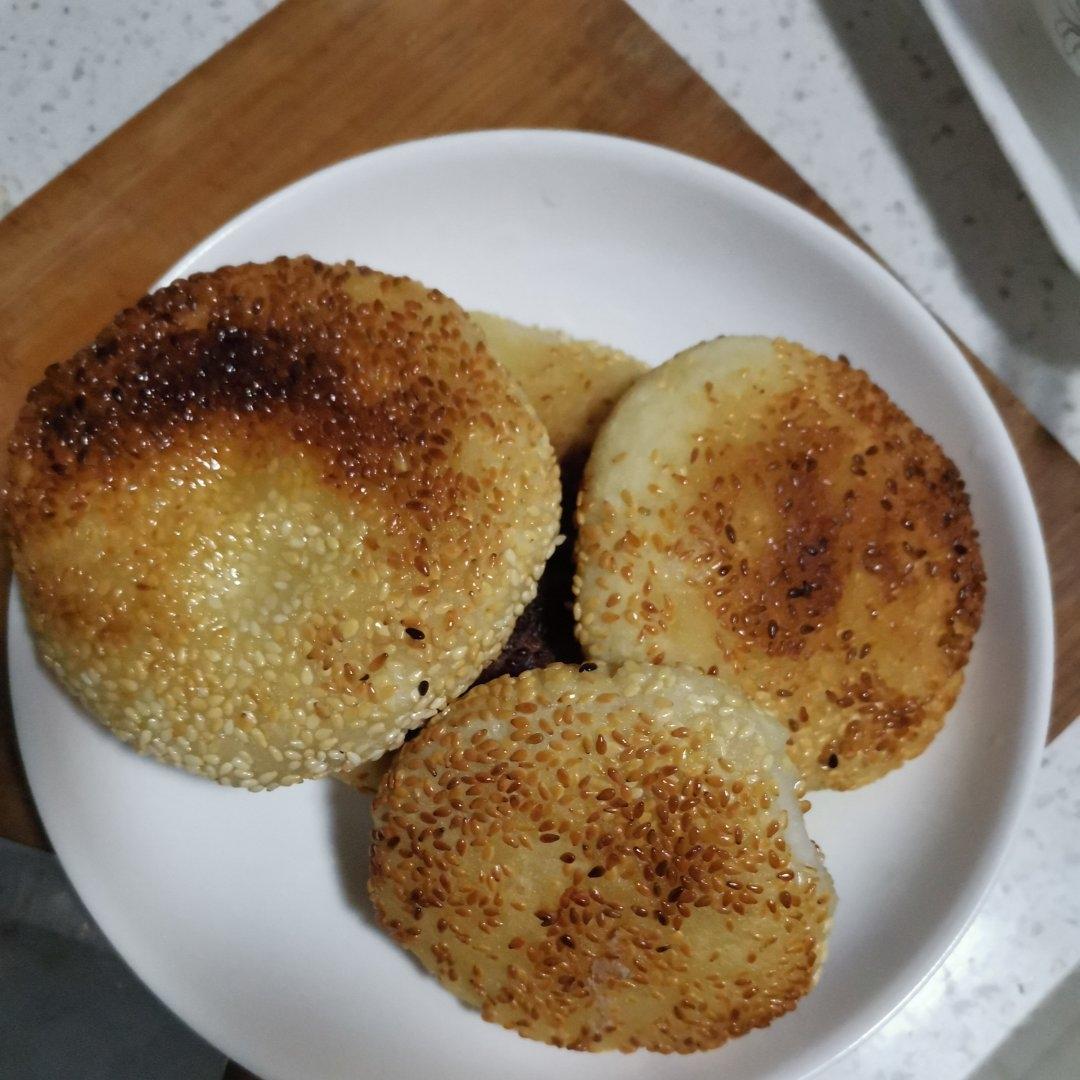 香酥软糯的芝麻糯米饼，真香！