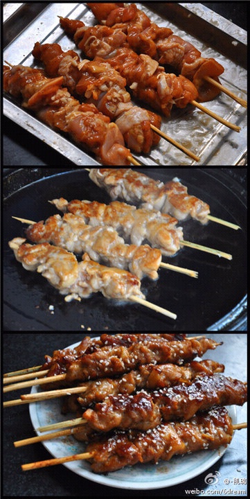 自制蜜汁鸡肉串