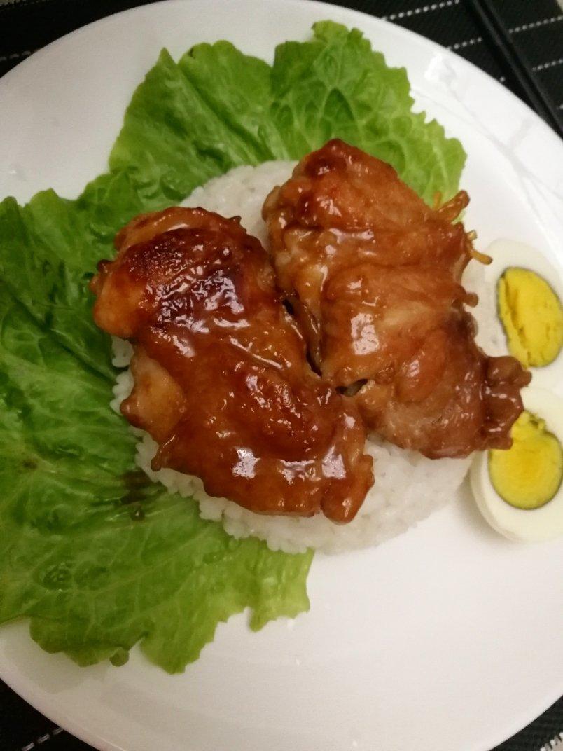 照烧蒜香版鸡腿饭的做法