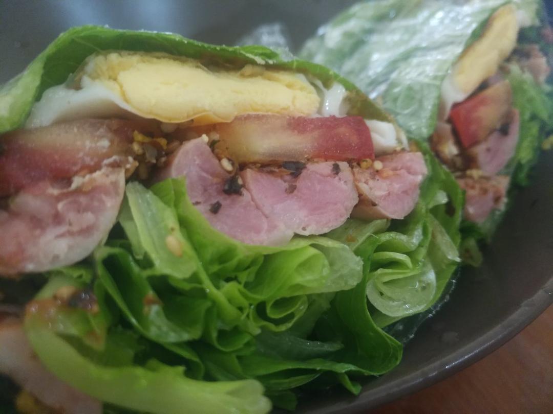 关晓彤版抖音同款蔬菜三明治低脂减肥健身瘦身餐早餐午餐晚餐（搬运）