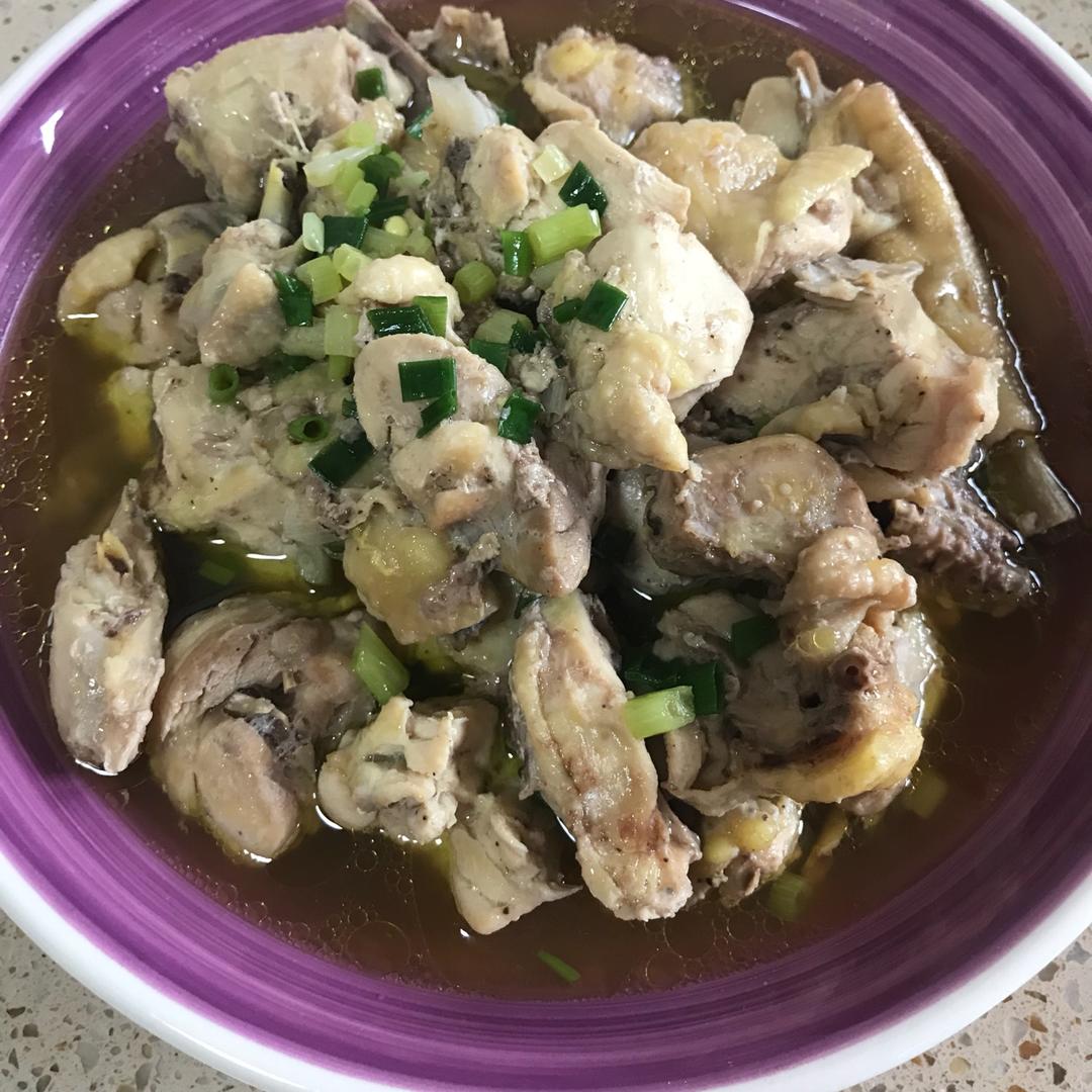 香蒸葱油鸡