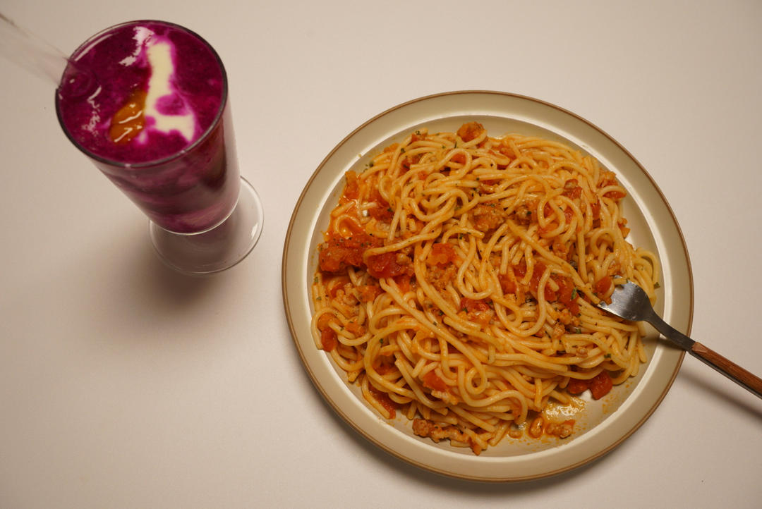 （完胜必胜客的）番茄肉酱意大利面～