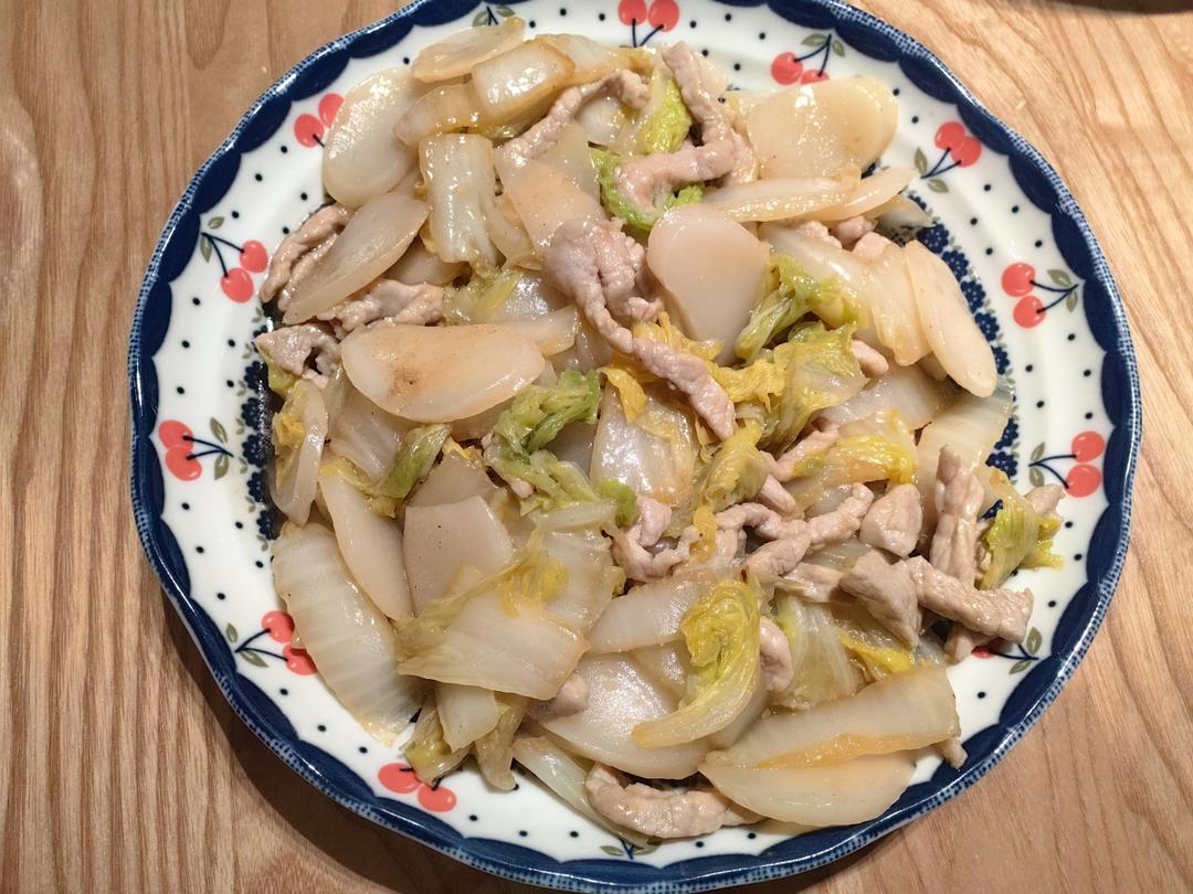 白菜炒年糕
