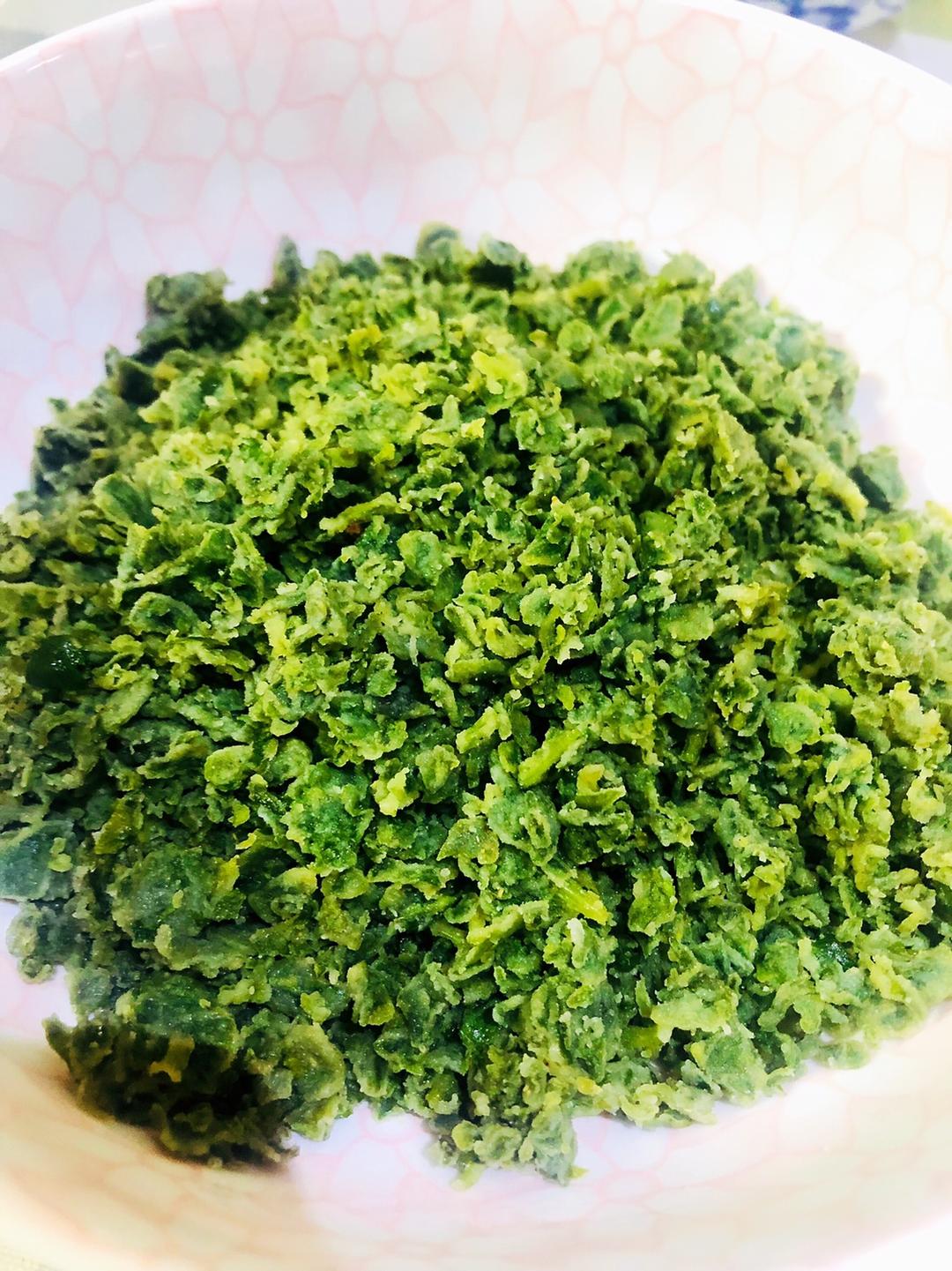 芹菜叶蒸麦饭