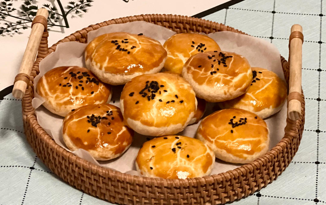 酥皮绿豆饼   酥得掉渣渣