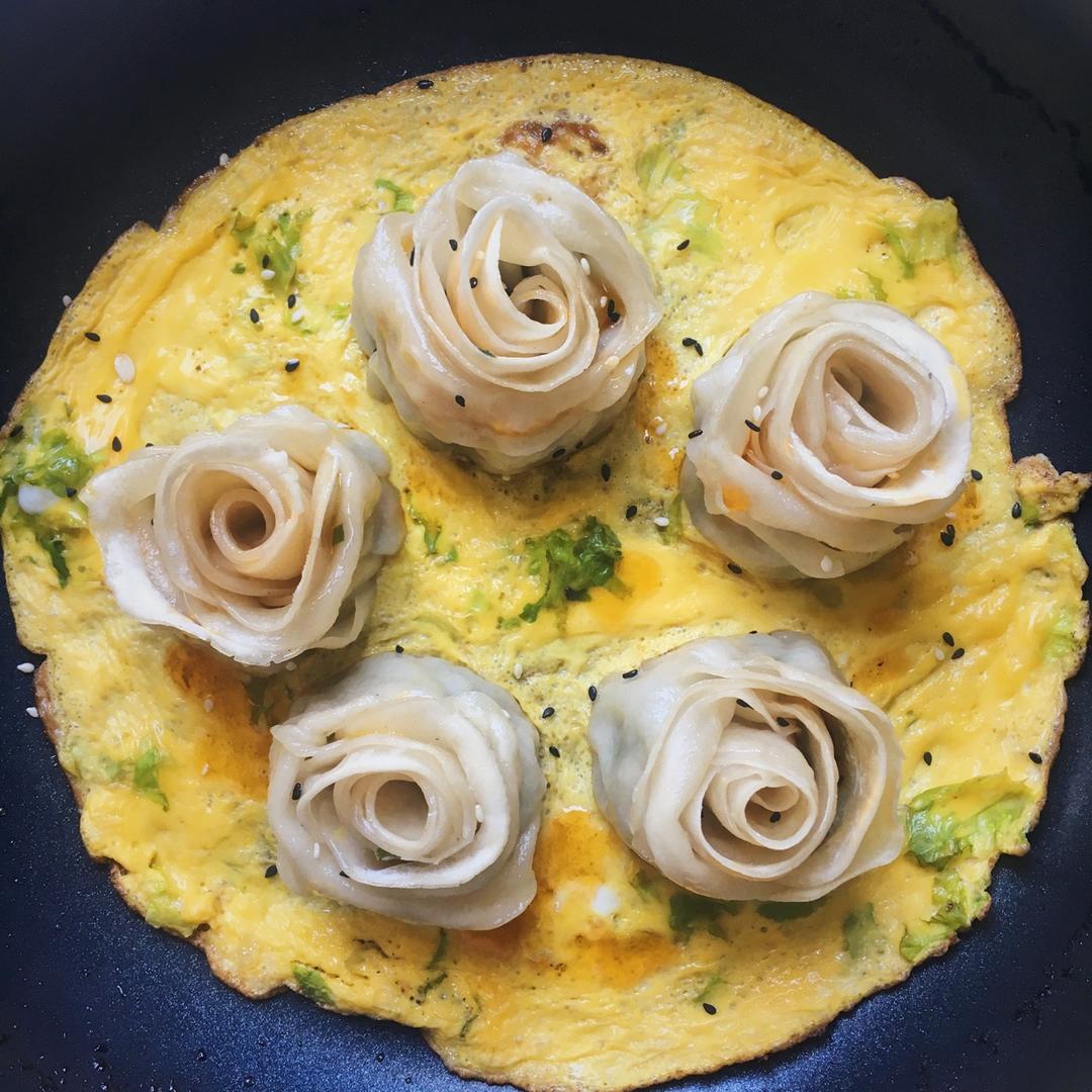 小羽私厨之玫瑰花煎饺