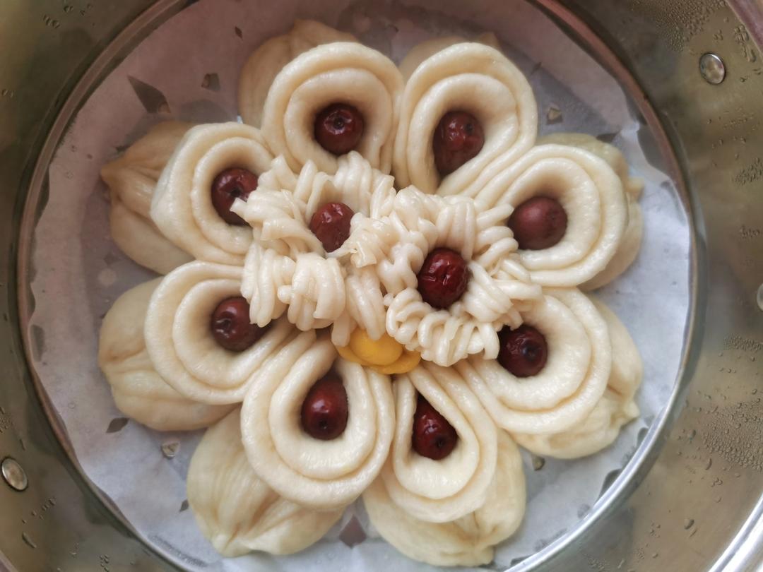 花样面食，红枣馒头【枣花馍】