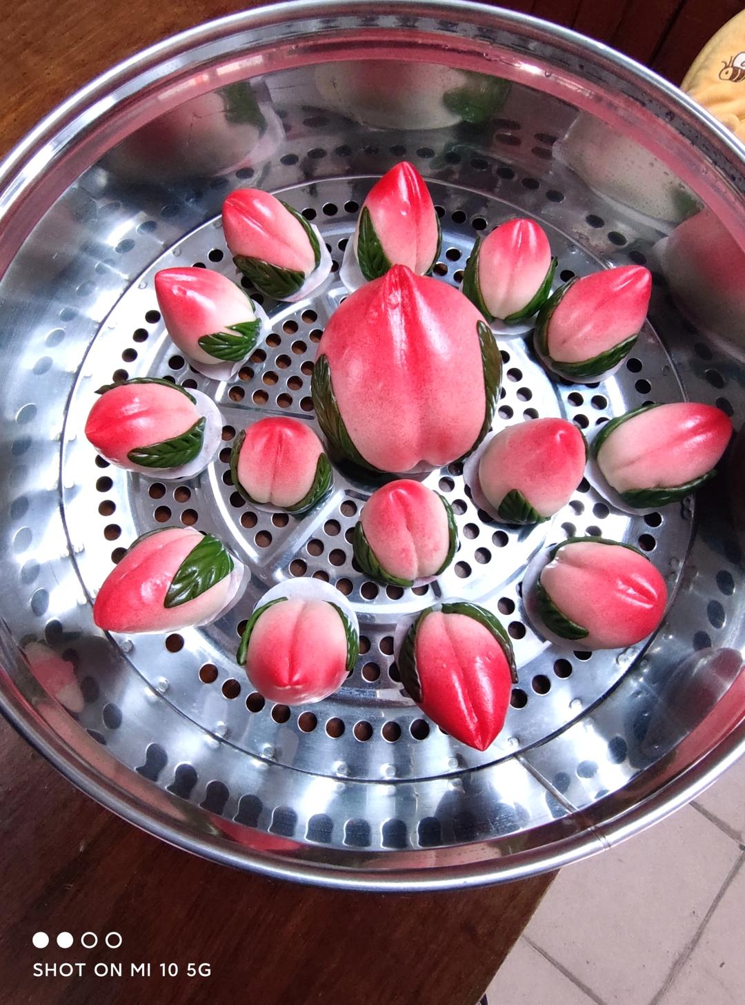 【寿桃包】中国人最传统的生日蛋糕，好惊艳！