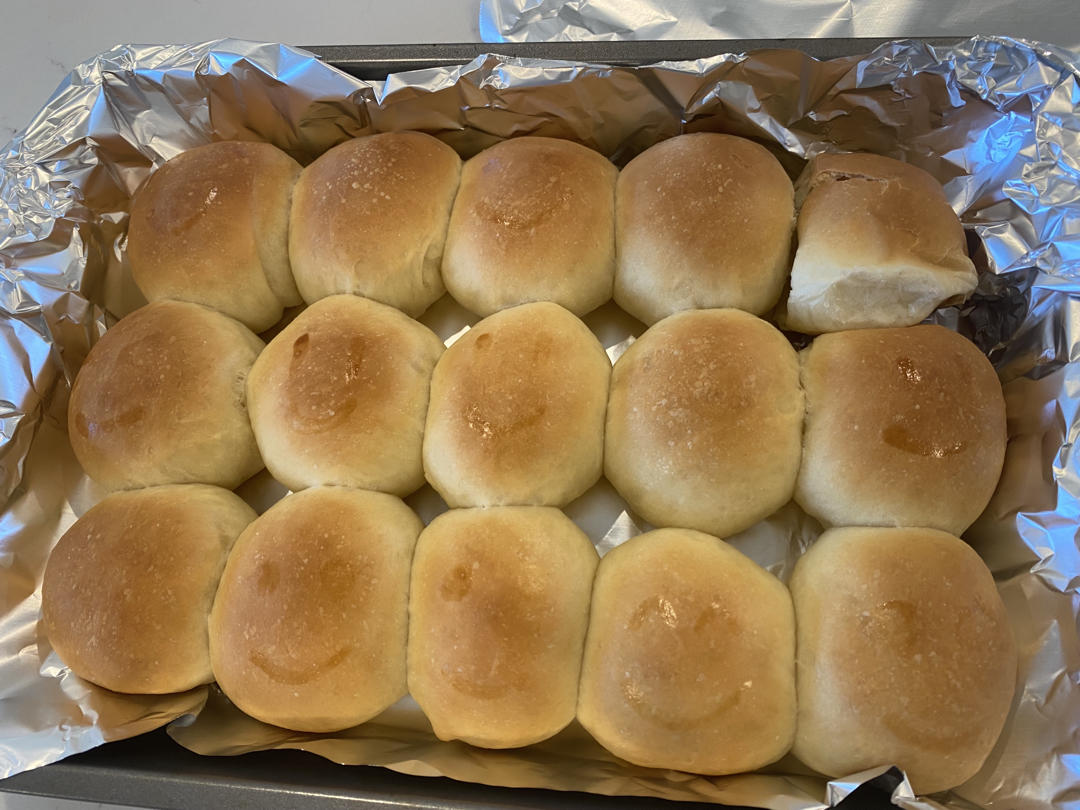 鲜奶油小餐包（一次发酵）