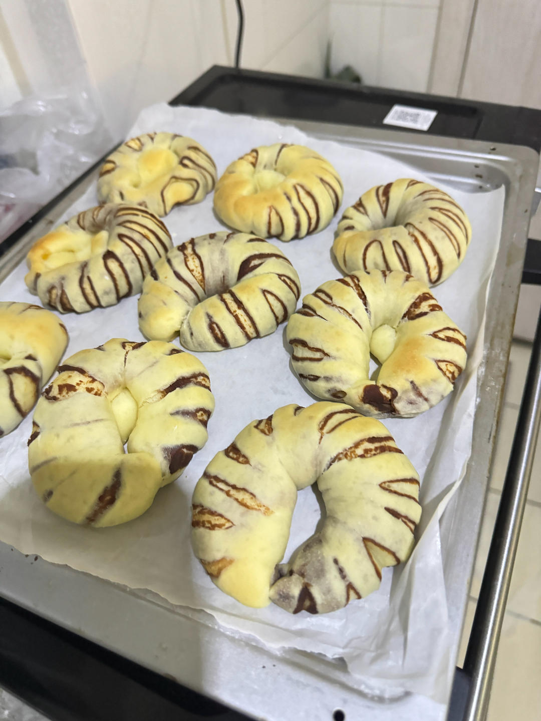 美味的豆沙面包卷（手揉版、手套膜）