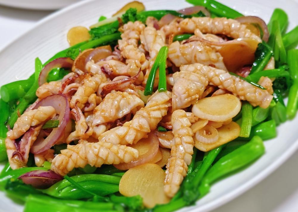 青椒炒鲜鱿鱼
