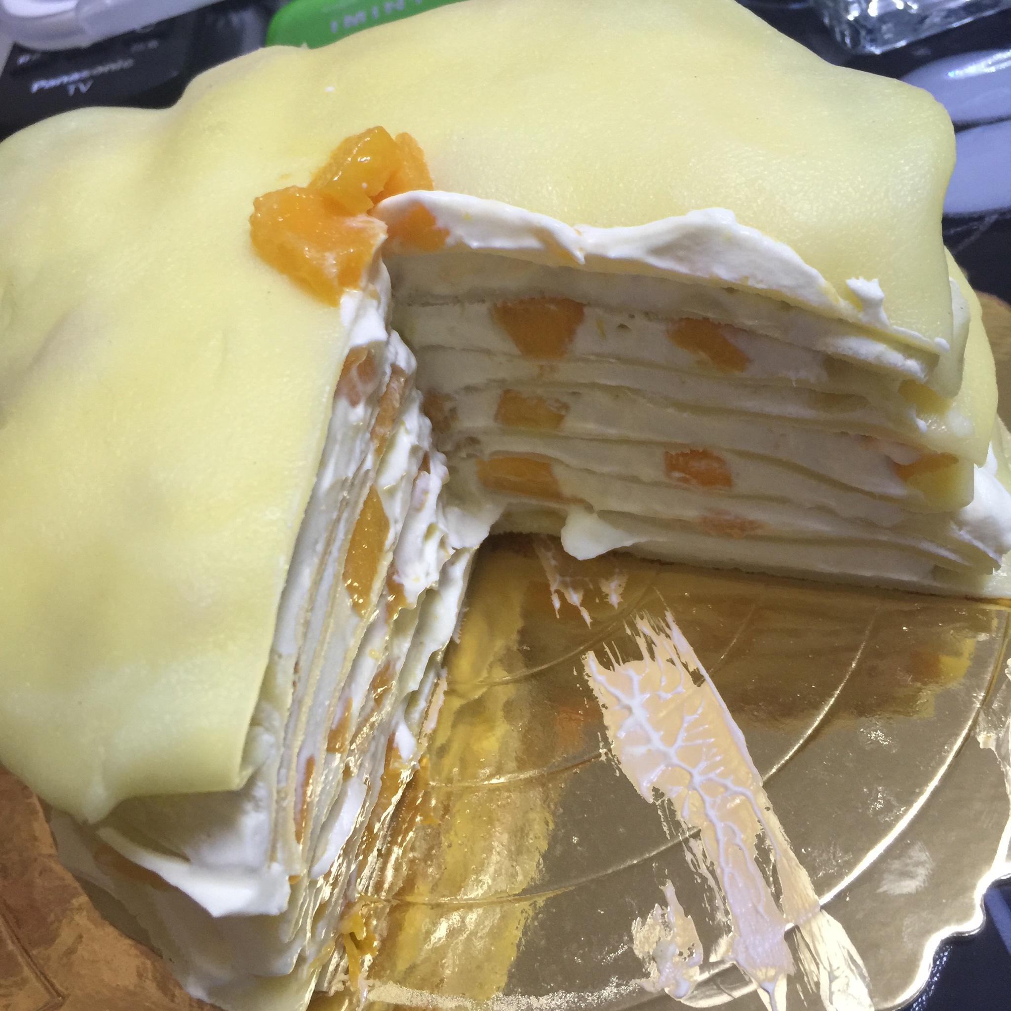 六寸芒果千层蛋糕的做法 步骤11