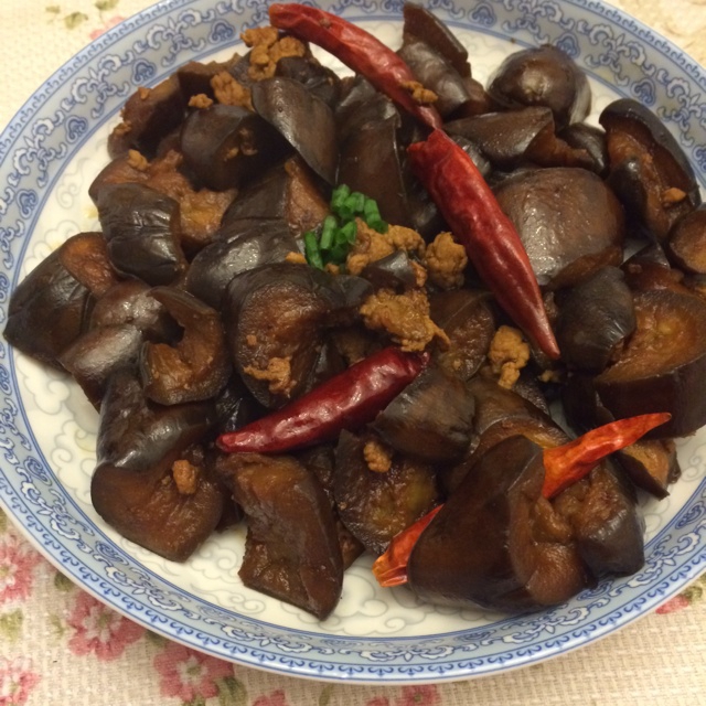 红烧肉末茄子