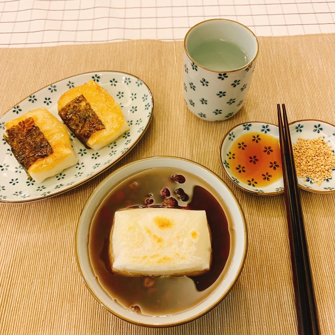 日式の烤年糕红豆汤