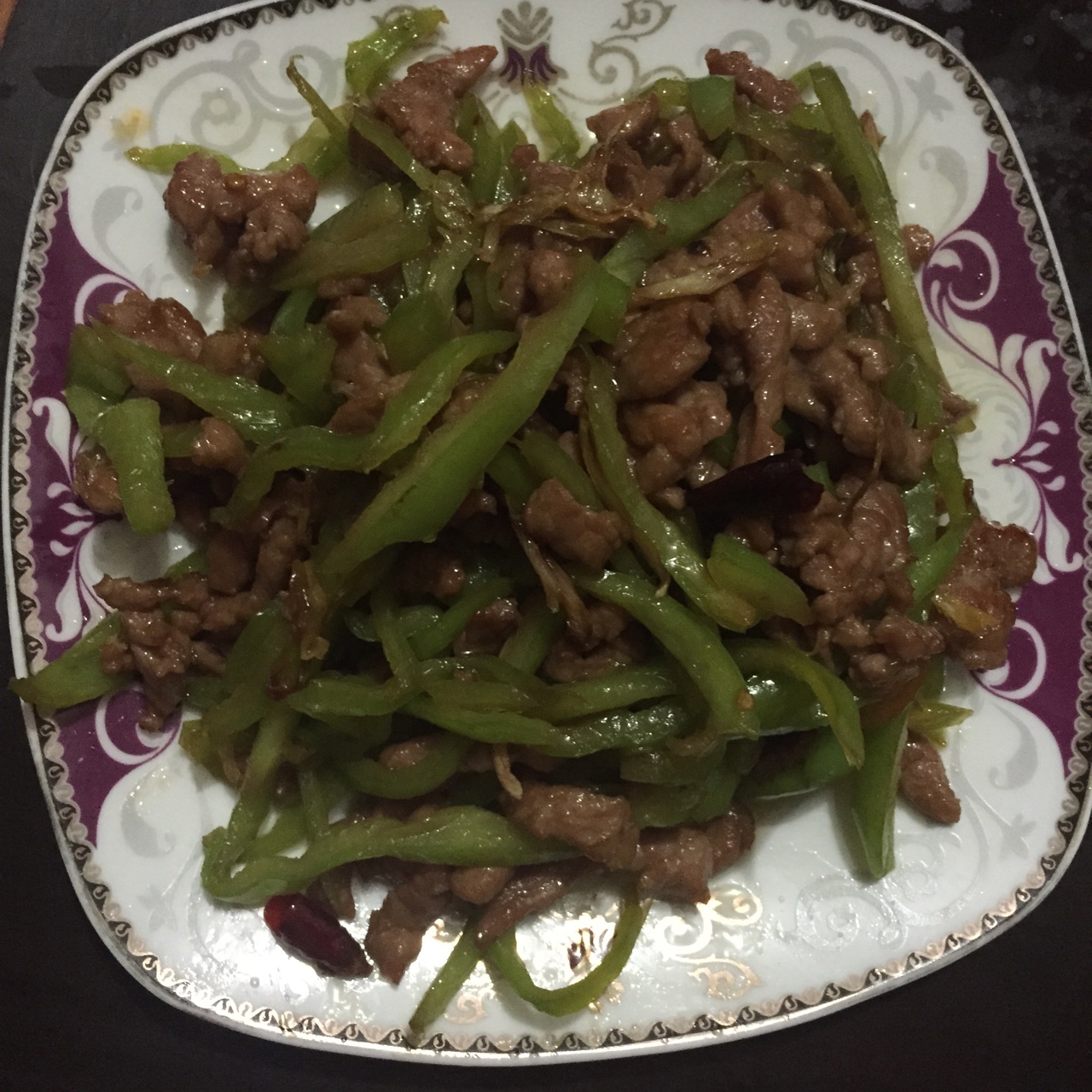 青椒炒肉丝